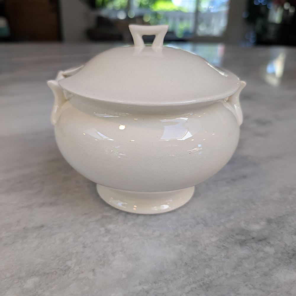 Max Roesler Early 1900's White Porcelain  Serving Dish